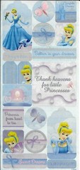 Disney Cinderella Believe Dreams Carriage Follow Heart Sandylion Sticker Sheet