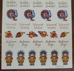 American Greetings Stickety-Doo-Da Thanksgiving Autumn Fall Sticker seals