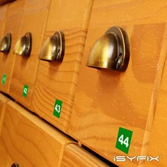 Consecutive Number Stickers – 1 to 50, 1 Set – Vinyl Self 1-inch Green