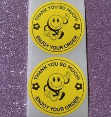 40 THANK YOU STICKERS 2″ LABELS SEALS SHOP SMALL BUSINESS SCRATCH RESISTANT