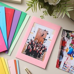 150 Pcs Paper Picture Frames 4×6 Bulk Colorful Cardboard Easel Stand DIY Craft