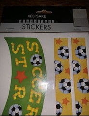 KeepSake Essentials Sports Lg Asst Soccer & Basketball Scrapbook Stickers 2 Pgs