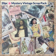 Mystery ✿ Vintage Scrapbook Ephemera Pack – Paper Craft Supply Lot
