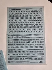 3.5 Sheets Letraset INSTANT LETTERING Transfer Letters Black