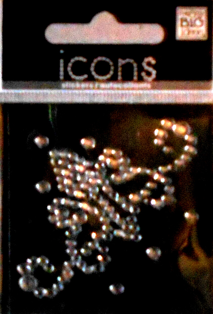 Scroll Swirl Flourish Accent Clear Rhinestones Crystals MAMBI Icons Stickers