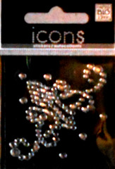 Scroll Swirl Flourish Accent Clear Rhinestones Crystals MAMBI Icons Stickers