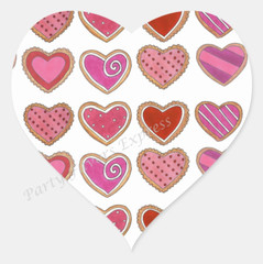 HAPPY VALENTINES DAY ENVELOPE SEALS LABELS STICKERS PARTY FAVOR – (Heart Shaped)
