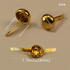 100 Pcs Paper Brass Fasteners Brass Brads Round Fasteners for Craft & Scrapbooki
