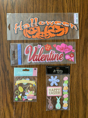 HUGE DIMENSIONAL Scrapbooking STICKER LOT – Holidays School Vacation Stickers