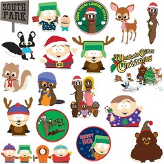 SOUTH PARK CHRISTMAS COLLECTION DIE CUT VINYL 50 CT STICKER PACK