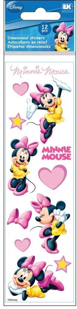 Minnie Hearts, 3D scrapbook stickers – Disney 51-40016