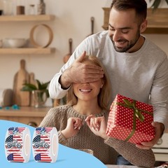 American Flag 4th of July Dot Stickers Roll500 x 2 pcs,1 in | Patriotic Flag…