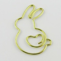 6pcs Gold Rabbit Easter Bunny Paper Clip Photo Clip 31x24mm Journal Scrapbook