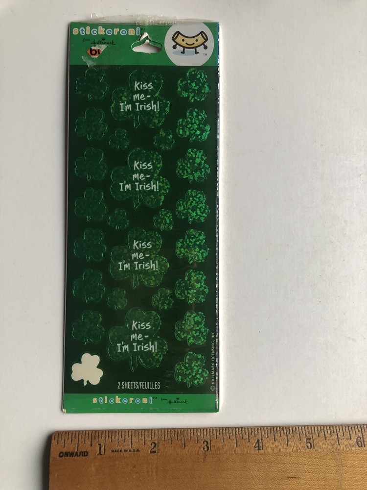 Vintage Hallmark Stickeroni St. Patrick’s Day ☘️ Irish Sticker Sheets