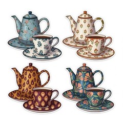 Cute Teacups And Kitchen Embellishments Junk Journal Scrapbook Choose A Set