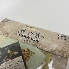 Tim Holtz Idea-ology Layers Remnants 33pc & Ephemera Keepsakes 95pc, Lot of 2