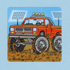10 Monster Trucks – Large Stickers – Party Favors – Rewards – one design