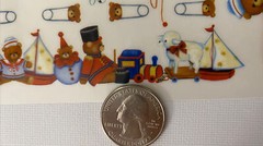 BABY BOY Colored Rub-Ons(3″x 9″) Royal & Langnickel•Toys•Diaper Pin•Teddy Bear•