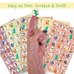 Scratch and Sniff Stickers – 1000 Fun Animal Smelly Sticker Set for Kids Clas…