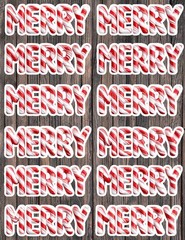 Merry Candy Cane Die Cut Vinyl Stickers Set Scrapbooking Laptop Water Bottle