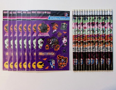 Stickety-Doo-Da Mattel Monster High Halloween Stickers Pencils Lot Ghoul Friends