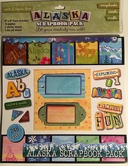 Scrapbook Custom Alaska Themed Paper and Alaska Sticker Gifts Alaskan Crafts