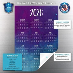 Elegant Removable 2026 Sticker Calendar – Perfect for Home & Office Decor
