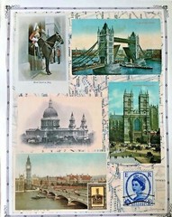 Set of 2 Sheets Of Vintage Travel Sticker; Italy & England by Penny Black – NEW