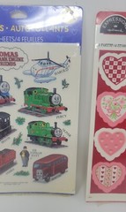 3 Vintage Hallmark Stickers 1990s Made In The USA Thomas & Friends Hearts Reward