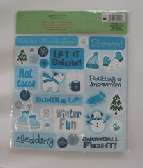 Scrapbook Embellishment Lot 4 Packages Winter/Christmas Theme 143 Pieces NIP