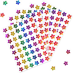1,536pcs Holographic Flower Stickers 0.6″,Sparkly Floral Reward Stickers for …