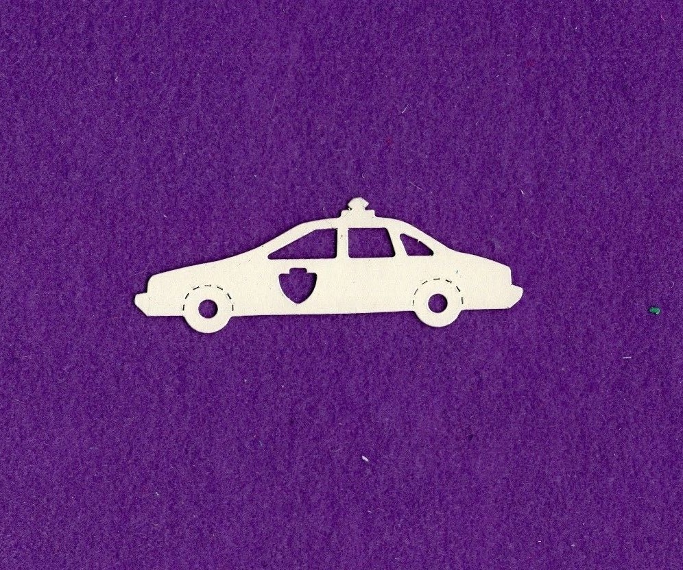 POLICE CAR die cuts scrapbook cards