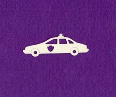 POLICE CAR die cuts scrapbook cards