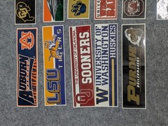 Collegiate Banner Stickers Vintage Series 1 – A&A Global – Almost full set – 20