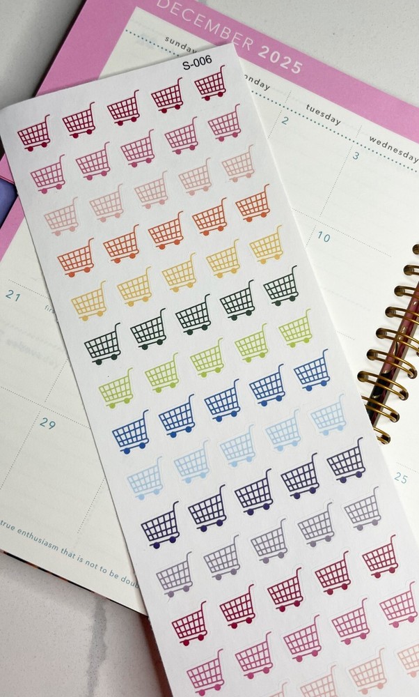 Grocery Shopping, Shopping Reminder, Food,Handmake Erin Condren Planner Sticker