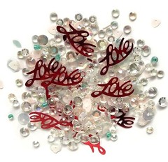 Buttons Galore Sparkletz VALENTINES Sparkling Sequin Jewels Embellishment Mix