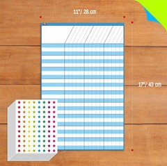 Dry Erase Incentive Chart 6 PCS 1056 Reward Stars 27×15 11×17 Inch Tracking