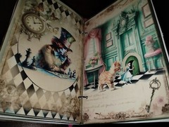 Beautiful Alice In Wonderland Junk Journals Scrapbook USA Seller