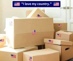Stickers 250 PCS American Flag Bright Color Sticker Self Adhesive 2 IN X 1.22 IN