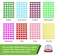19mm Rose Gold Valentine Heart Stickers – Permanent Heart Labels for Treat Ba…