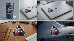 Artemis II Patch Sticker, NASA Retro Sticker, Moon Space Logo Waterproof Vinyl