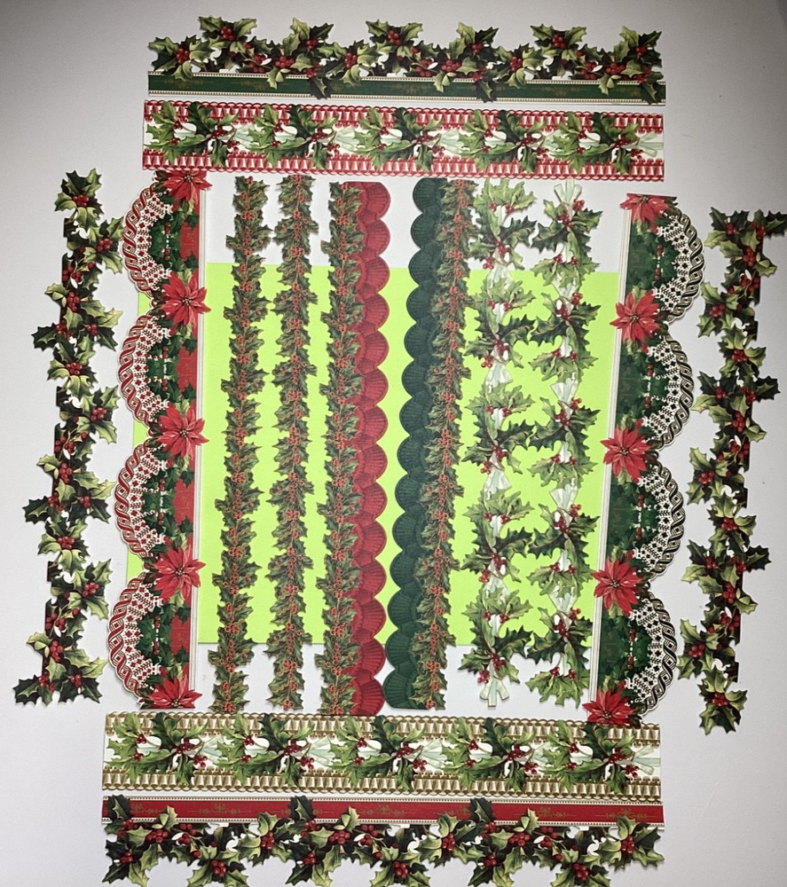Anna Griffin Holiday Border Stickers 14 Pieces