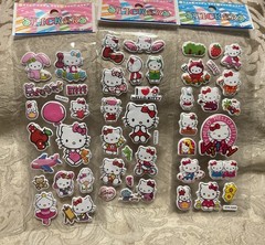 Retro Vintage Look Hello Kitty 3D Puffy Stickers 3 sets (#1)
