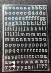 STICK-A-BILITIES CLASSIC SILVER UPPER LOWER CASE ABC 123 ALPHABET STICKERS *