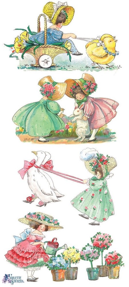 Violette Stickers Easter Girls Spring Parade Crafts Planner Supply Scrapbook