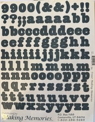 NAVY 3/4” ALPHABET Stickers(2 sheet)Making Memories•Letters •Number•Word•Journal