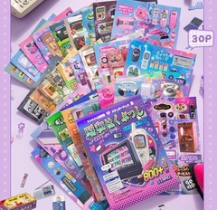 Girl’s Japanese Retro Sticker Book, Y2K Theme – 800+ Cute Old Showa Style Old…