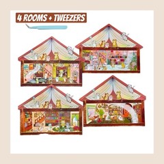 4 (3D) 6.3 x 4.1 Isometric Scene Rooms. Reading, Recreational, Tea, and Music.