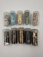Lot of MIXED MEDIA & SCRAPBOOK Beads Glitter & Texture Embellishments, USED