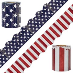 65.6 Ft Patriotic Bulletin Board Border Vintage Red White Blue Stars Stripes